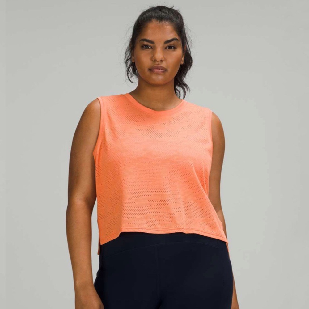 Lululemon | Ebb to Be Tank In Dot Camo Golden Apricot